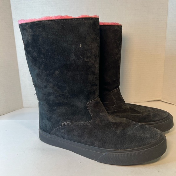 Vans Kira Boot Black Fleece Lined Pink Women’s 7 - Picture 9 of 9